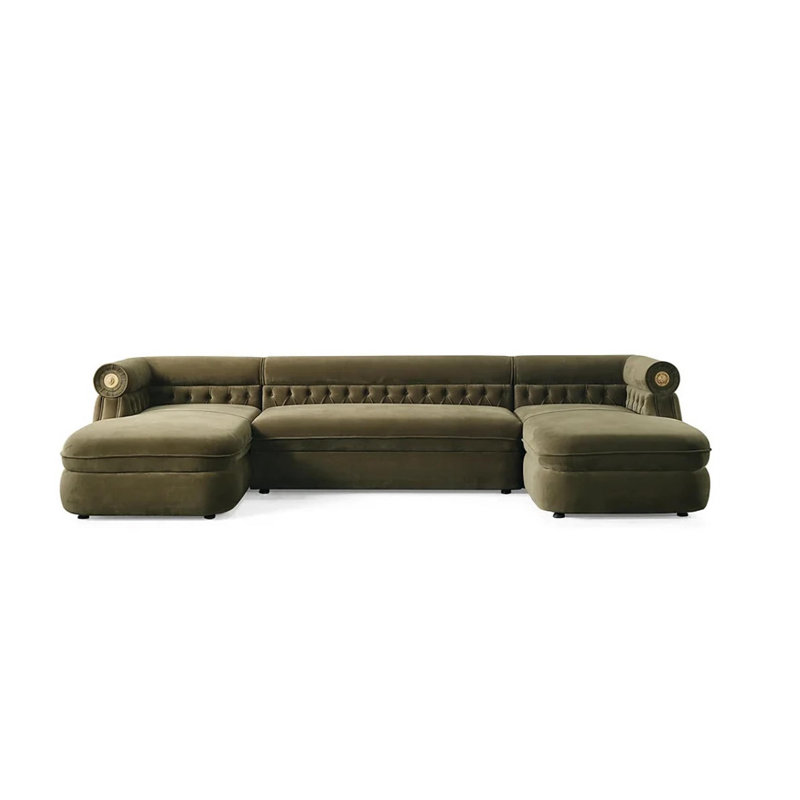 Canapé modulaire Shushan, Tissu vert