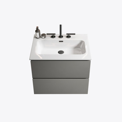 Meuble-lavabo mural 24 po avec lavabo en céramique