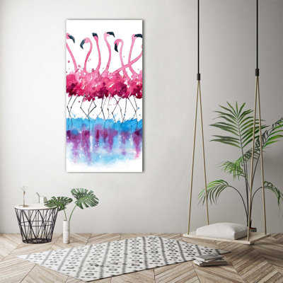 Flamingos - Wrapped Canvas Print