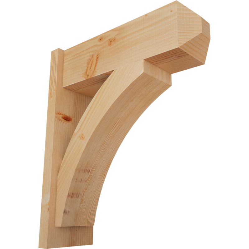 Persienne en bois rustique Thorton Craftsman,  P 22 po x H 26 po , Sapin Douglas de 7 1/2 po (lisse)