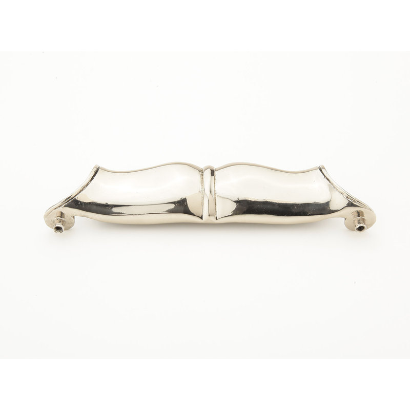 French Court Novelty Pull, White Brass