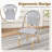 3 Piece french Table Chair Set Outdoor Wicker Round Table & 2 Dining Chairs
