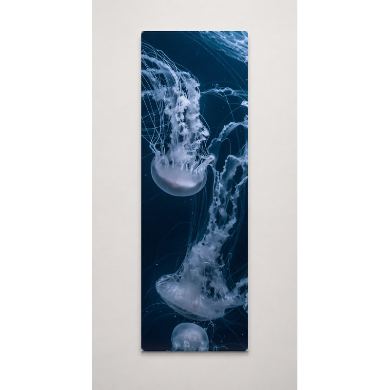 Méduse sur fond bleu - Méduse, 10" W x 30" H