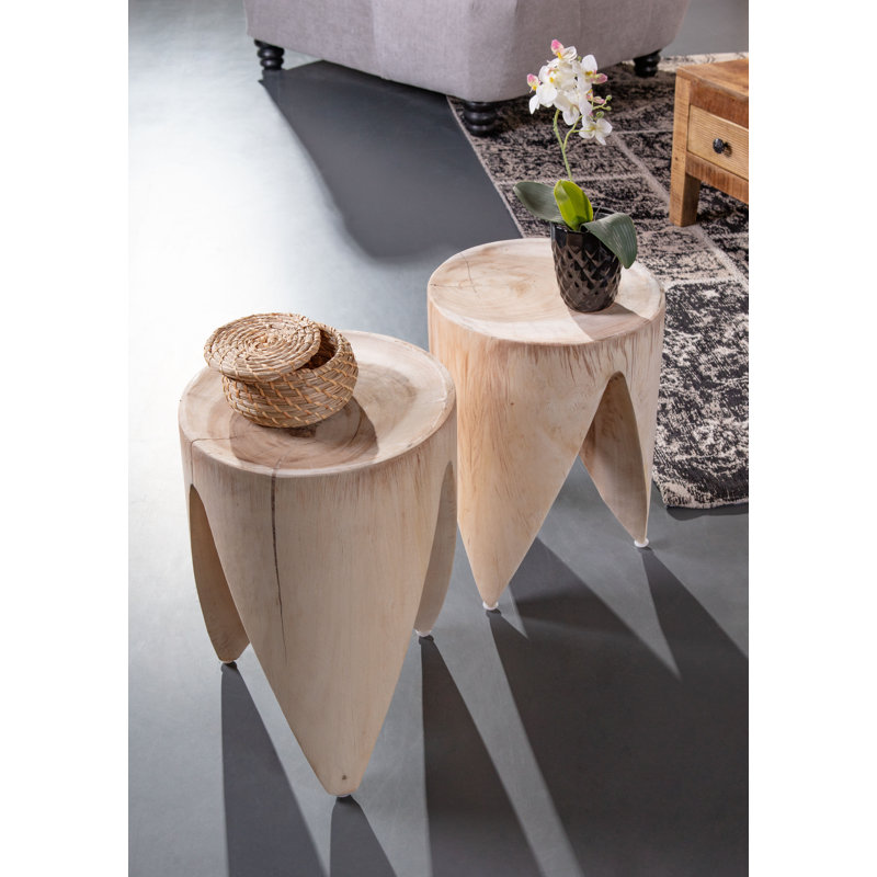 Kalena Solid Wood Accent Stool