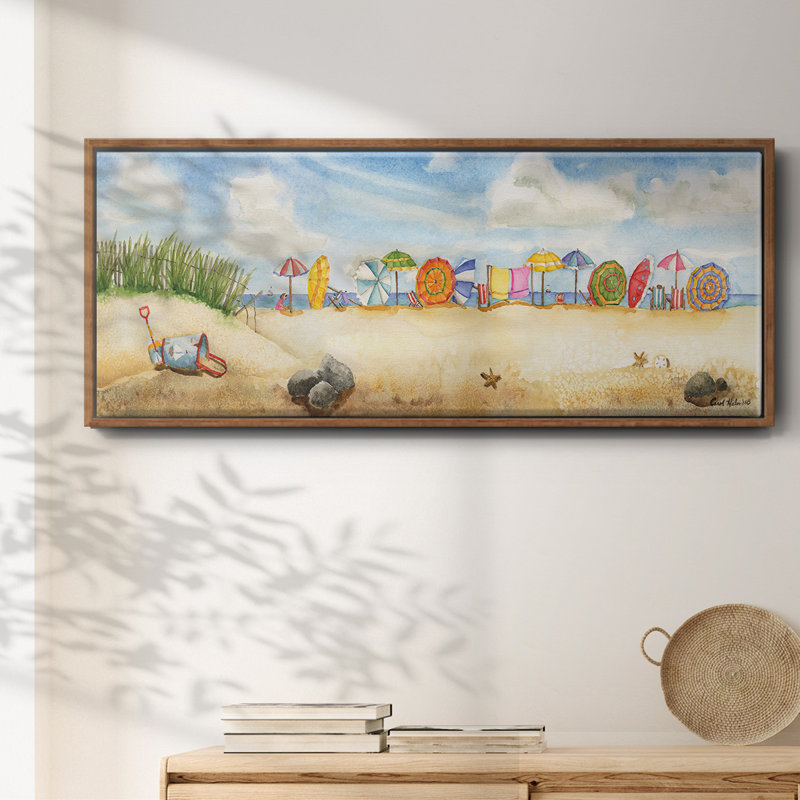 Building Sand Castles- Framed Canvas