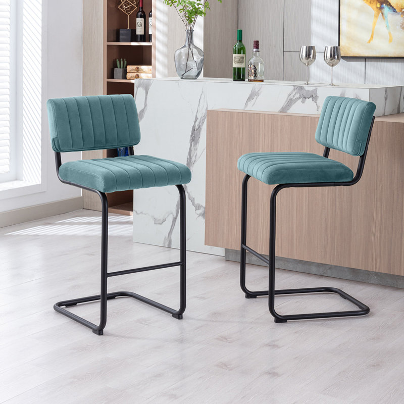 Ambrine Bar Stool, Counter Stool (61cm Seat Height), Orange