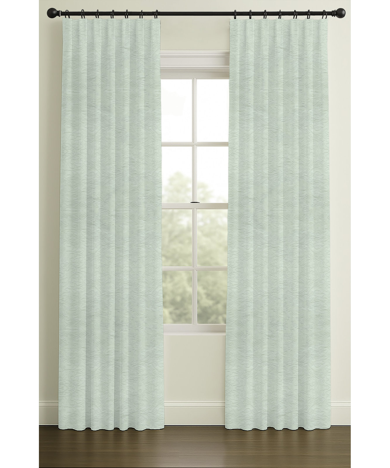 Inverted Pleat Single Lining Cotton Matelesse, 33" W x 96" L, Ivory