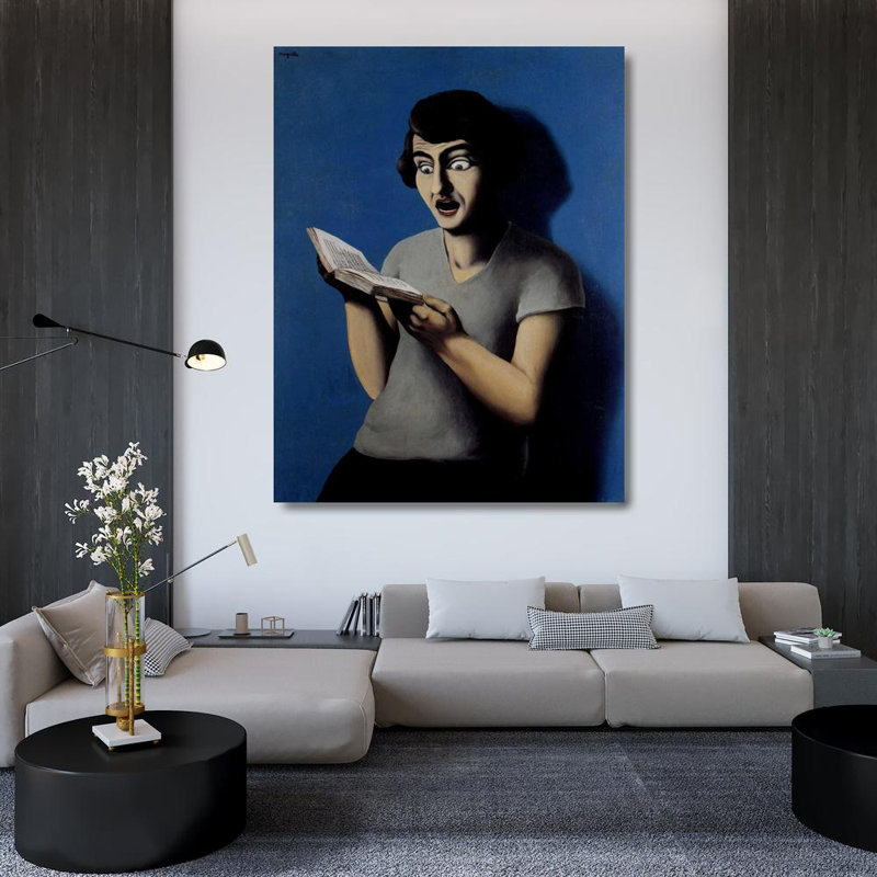 The submissive reader, 47" H x 36" W