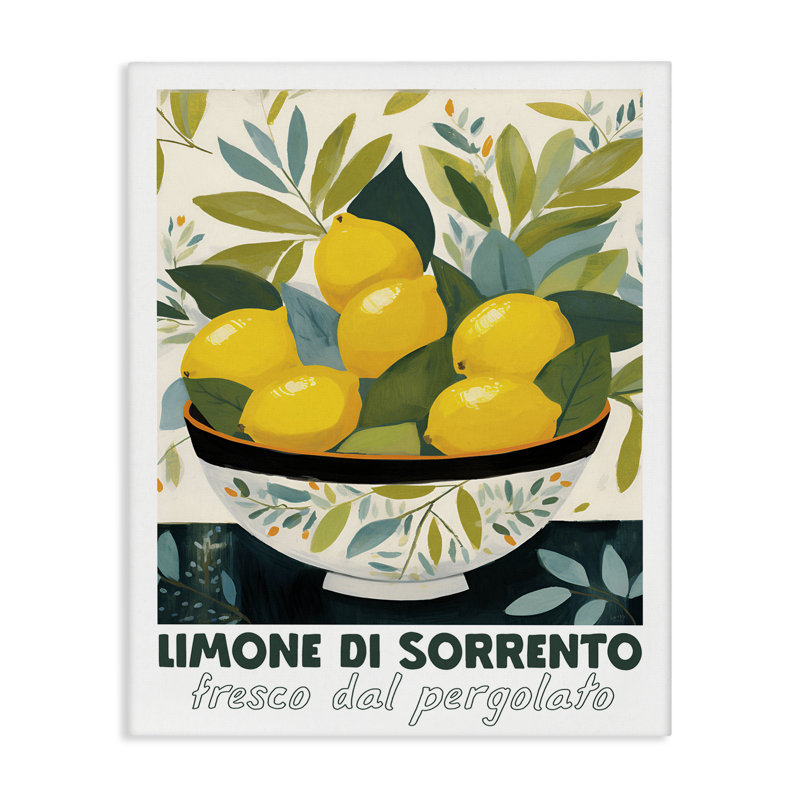Charmant bol en toile de citrons, design par Lux + Me Designs, H 40 po x l 30 po