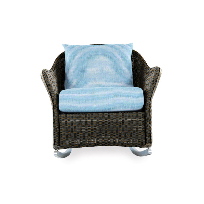 Weekend Retreat Outdoor Rocker Chair, Mink, Bamboo Bay Sky