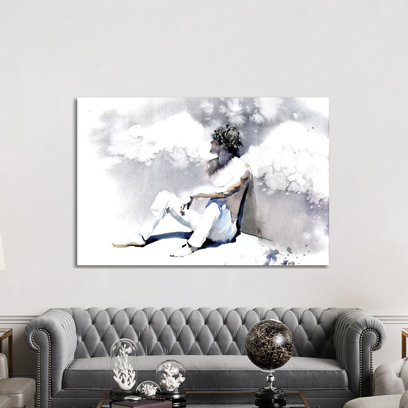 Personal Angel 1 Piece Painting on Canvas, 20.32cm H x 30.48cm W x 1.9cm D, Wrapped Canvas
