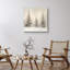 «Christmas Vintage Winter Landscape Pine Tree Holiday Neutral Decor», reproduction d'art sur toile encadrée-107118205-121501160