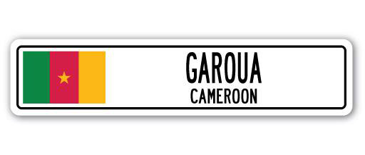Plaque de rue Garoua, H 7 po x l 30 po x P 1 po