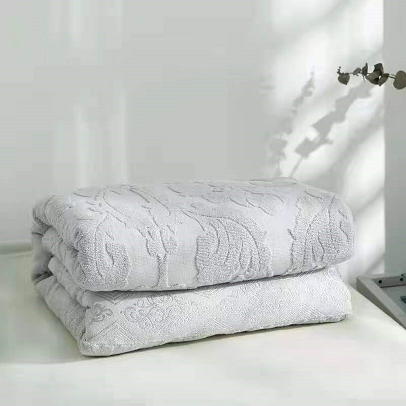 Couverture en coton , Gris