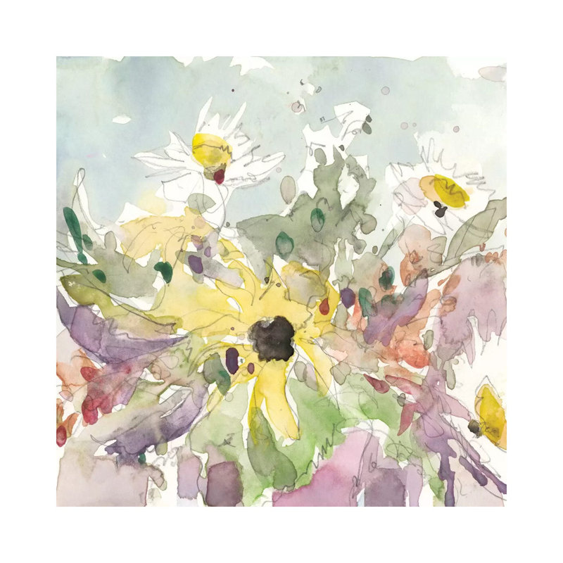 «Daisy Vase I», reproduction d'art sur toile tendue, H 12 po x l 12 po, Toile tendue, Ne s’applique pas