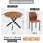 5-Piece Round Dining Table Set, 37 Inch Kitchen Table And 4 PU Leather Chairs-123215279