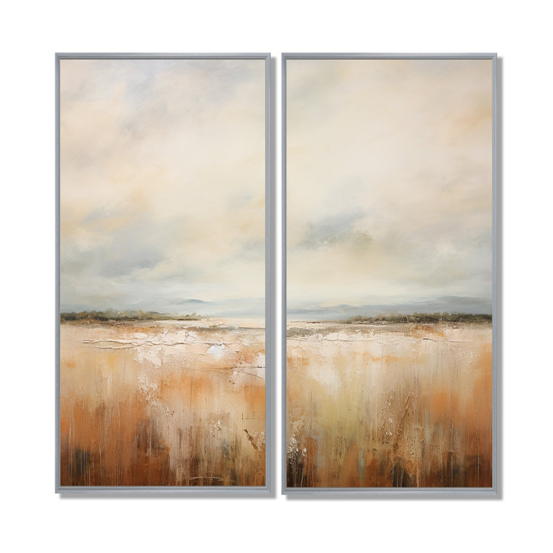 «Meadow Grasslands Minimalisme III», impressions sur toile, H 32 po x l 32 po, Argent argent