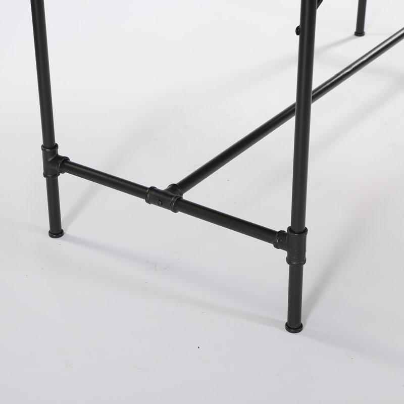 Bregmen Metal Base Dining Table, Brown