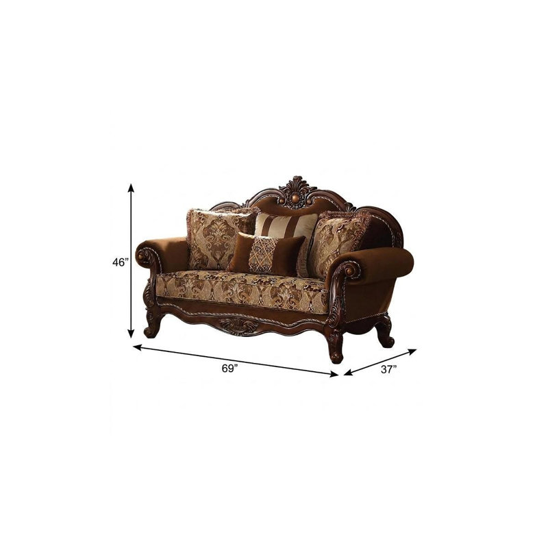 Causeuse Chesterfield gracieuse 69 po Gracie Mills