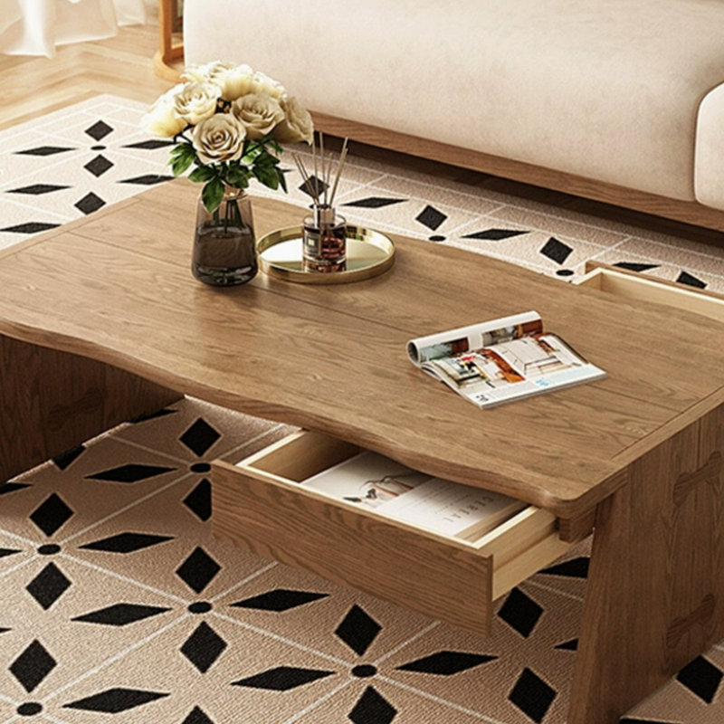 Table basse en bois massif au design minimaliste