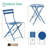 Anshu Iron Table And Folding Chair Set, 2 - Person Round Outdoor Dining Set-1128586542