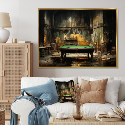 Billard Industrial Game I - Sports Wall Art Living Room