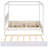 Solid Wood Canopy Platform Bed With Trundle And Drawer Space Modern Design Efficient Storage