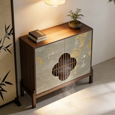 Nouvelle armoire d'entrée en bois massif de style chinois