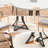 39.4'' Round Dining Table for 2-4, Small Kitchen Table with Metal Legs and Adjustable Feet for Apartments and Small Spaces-1436319565