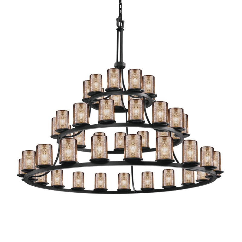 Lustre 45 lumières Fusion Dakota, Noir mat