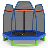 Costway 7' Hexagon Backyard Trampoline with Safety Enclosure Indoor (Wayfair Exclusive)