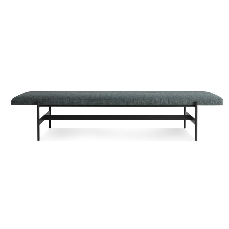 Daybench Upholstered Dining Bench, Maharam Mantle in Future / Oblivion, 14" H x 75" W x 24" D