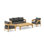 Outdoor 4 - Piece Teak Conversation Set