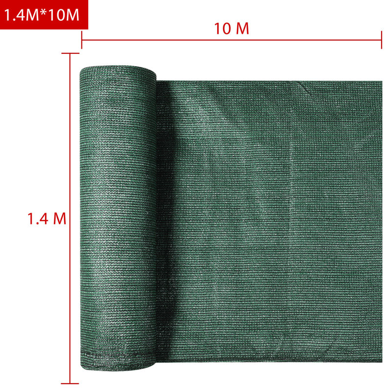 Balcony privacy screen, 1.0 x 10m, anthracite, Green, 140cm H x 1000cm W x 1cm D