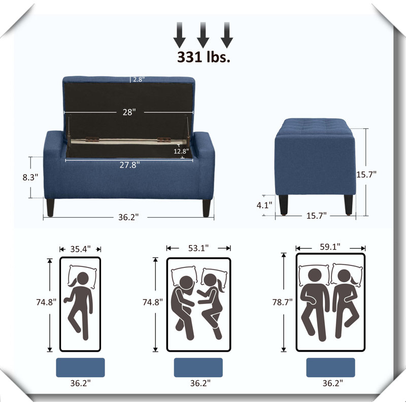 Hall de rangement avec repose-pieds avec rangement, Bleu très foncé