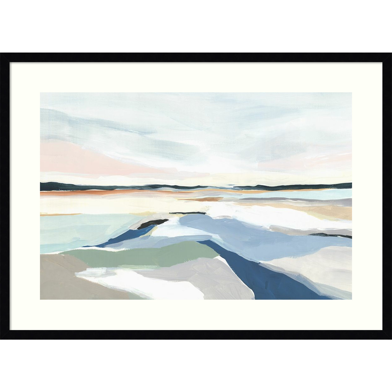 Seaside Day I by Isabelle Z, Black Framed Paper, 19" H x 26" W