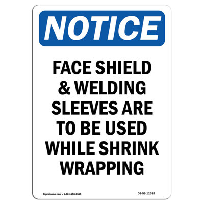 Face Shield & Welding Sleeves Sign
