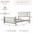 Queen Size Upholstered Platform Bed with Velvet Headboard and Solid Wood Frame