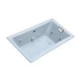 Tea-for-Two  Drop-In Whirlpool with End Drain, Custom Pump Location and Heater without Trim