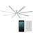 Hydra 8 - Blade Indoor/Outdoor LED Smart Ceiling Fan With Wall Control and Light Kit Included, Works With Alexa and iOS or Android App-32650310-32650312-121976042
