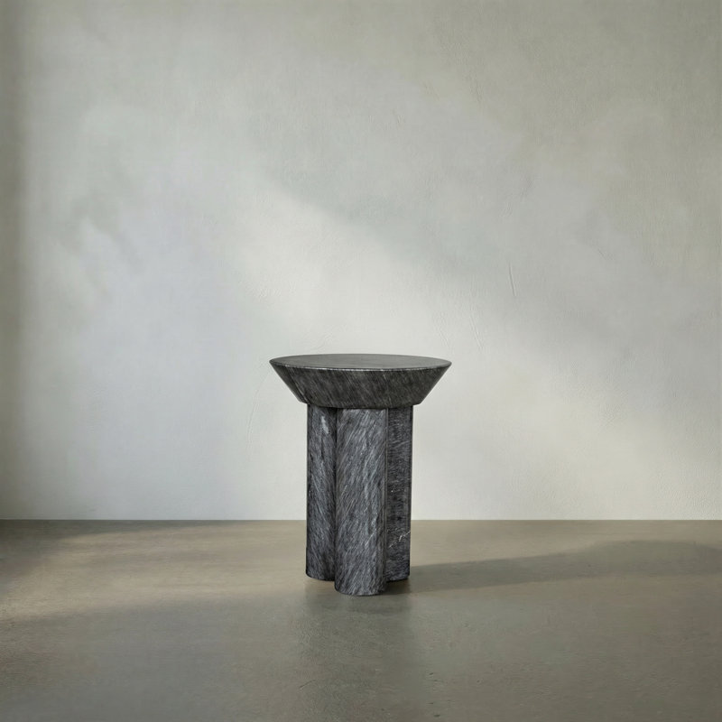 Nox Marble End Table, Black