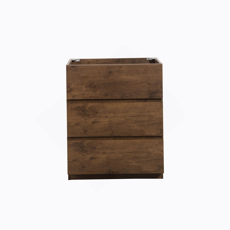 Armoire de plancher SANS lavabo, avec trois tiroirs, Noyer