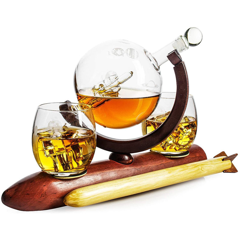 Ensemble de carafe à whisky 3 pièces Richmute Rocket