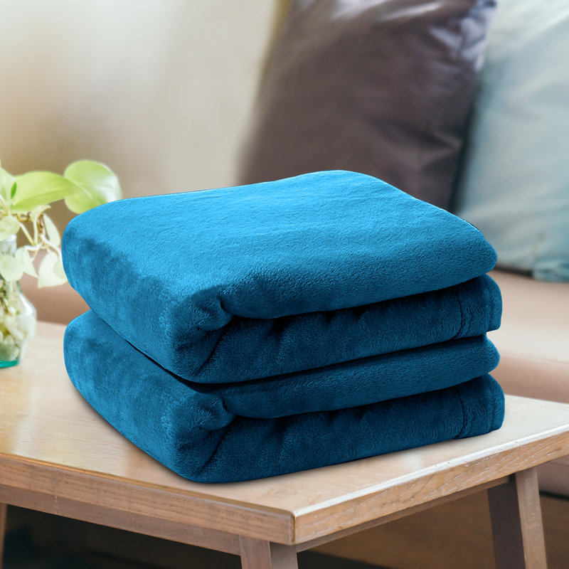 Plush Mink Fleece Blanket – Ultra-Soft, Lightweight Throw For All Seasons, 200cm x 240cm, Teal