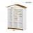 Three-Layer Bookshelf With Colorblock Design-1636188249