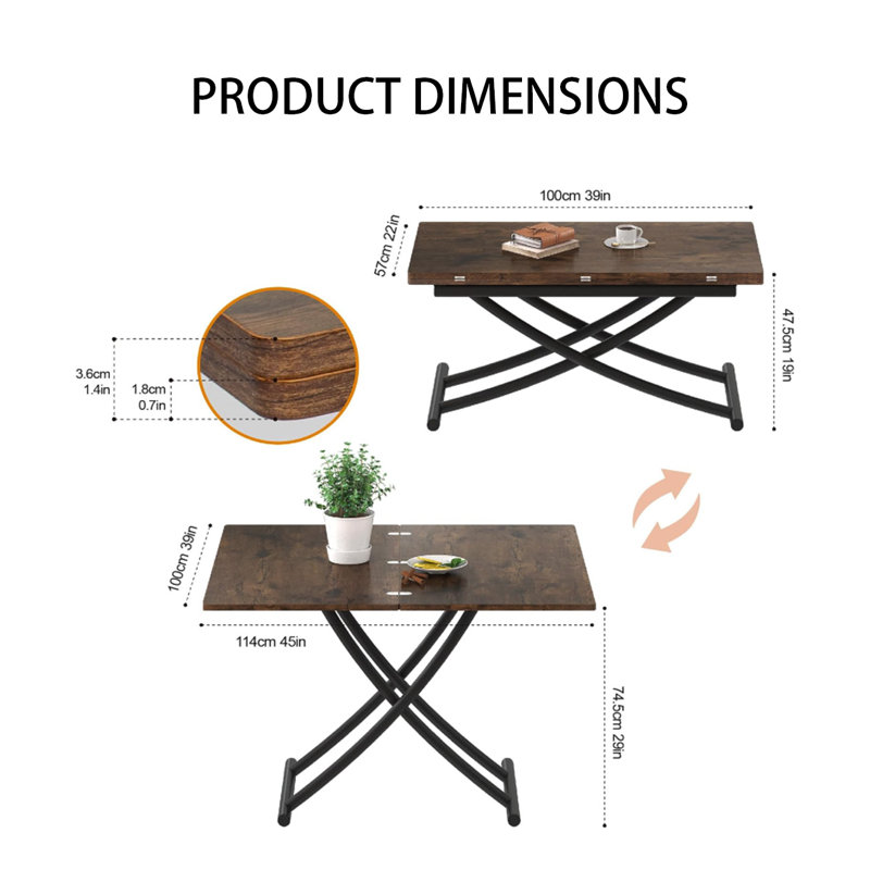 Jihan Solid Wood Trestle Dining Table