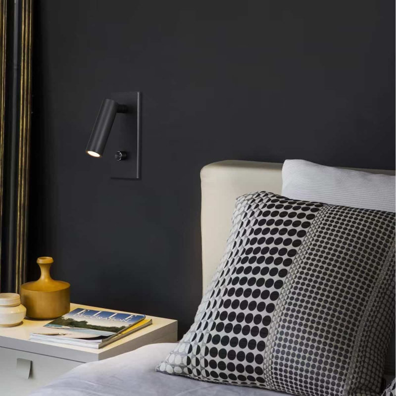 Aluminium LED Swing Arm Sconce, Matte Black