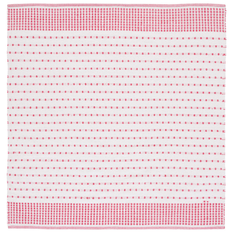 Aitken Flat Weave Cotton Geometric Rug, Square 6'