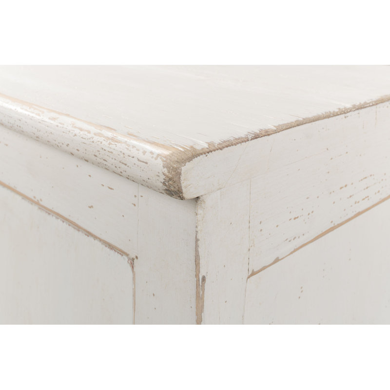 Momeyer 122'' W Solid Wood Sideboard, White/White