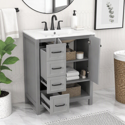 Meuble-lavabo de 30 po avec lavabo et rangement spacieux